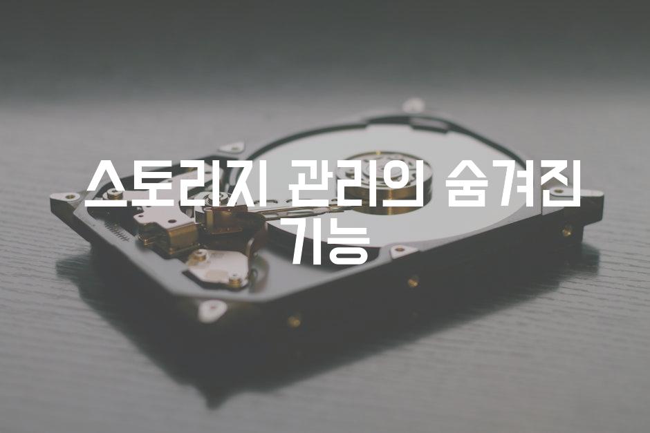  스토리지 관리의 숨겨진 기능