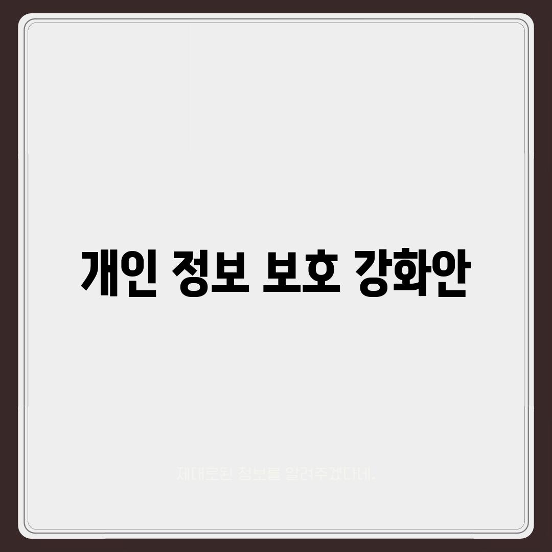 개인 정보 보호 강화안