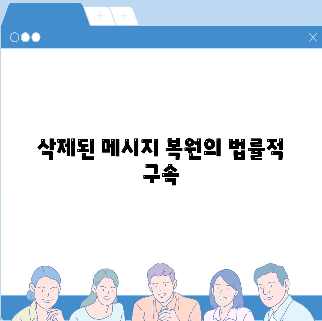 삭제된 메시지 복원의 법률적 구속