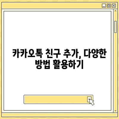 카카오톡 친구 추가, 이제 쉽고 빠르게! | 친구 추가 방법, QR코드, 아이디 검색, 연락처 동기화