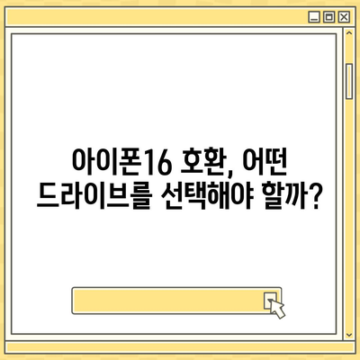 아이폰16 호환 외장형 하드 드라이브 | 저장 용량 확장