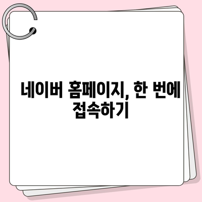 네이버 바로가기| 쉽고 빠르게 접근하는 방법 | 바로가기 링크, 네이버 접속, 네이버 홈페이지