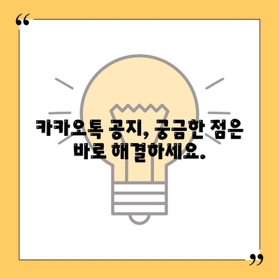 카카오톡 공지