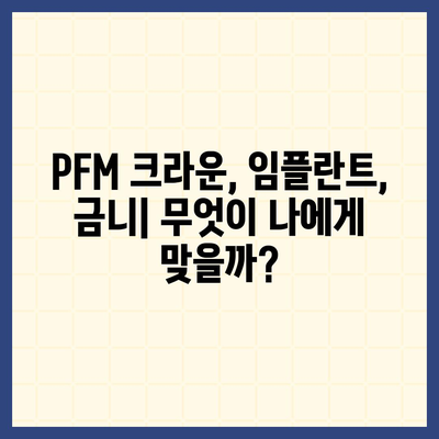 PFM 크라운 가격| 종류별 시세 & 구매 가이드 | 치과, 임플란트, 금니, 치아 보험