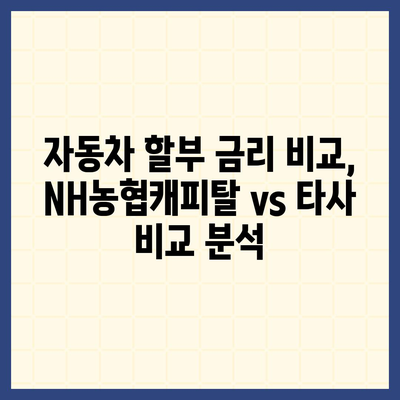 NH농협캐피탈 자동차 할부, 금리 비교 & 최적 조건 찾기 | 자동차대출, 금융상품, 신차할부