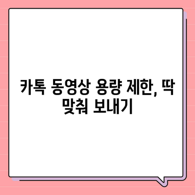 카카오톡 동영상 보내기| 꿀팁 & 주의사항 | 카카오톡, 동영상 공유, 용량 제한, 화질 팁