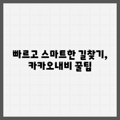 카카오내비, 이렇게 쓰면 더 똑똑해진다! | 카카오내비 활용 꿀팁, 기능 활용, 길찾기 팁