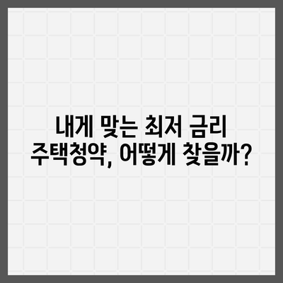 주택청약, 은행별 금리 비교 & 최저 금리 찾기 | 주택청약, 금리 비교, 금리 정보, 은행 추천