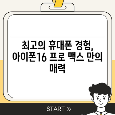 아이폰16 프로 맥스 | 혁신적인 디자인과 강력한 업그레이드