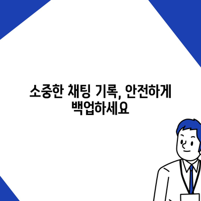 카카오톡 채팅기록 백업 및 복구 완벽 가이드 | 데이터 보호, 채팅 내역, 카카오톡 설정