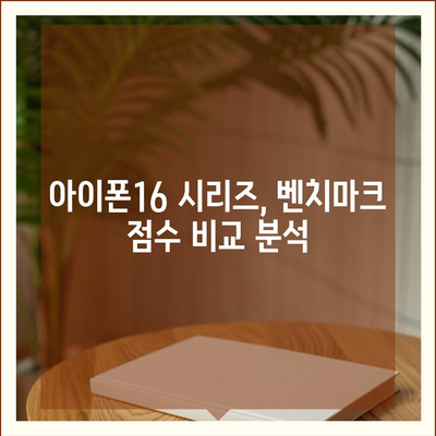 가격대별 아이폰16 벤치마크 성능 비교