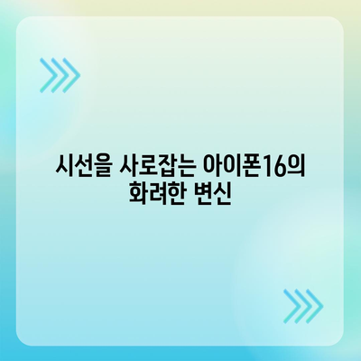 아이폰16의 차별화된 색상이 스타일을 강조하다