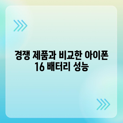 아이폰 16 배터리 수명 향상 | 사실 여부와 전망