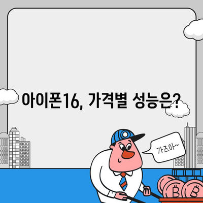 가격대별 아이폰16 벤치마크 성능 비교