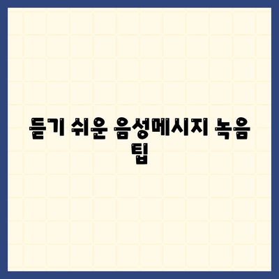 카카오톡 음성메시지