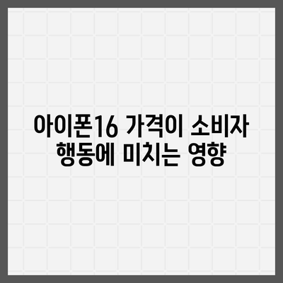 아이폰16 가격이 소비자 행동에 어떤 영향을 미치는지