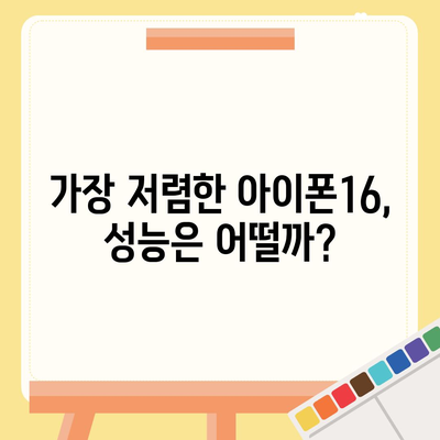 가격대별 아이폰16 벤치마크 성능 비교