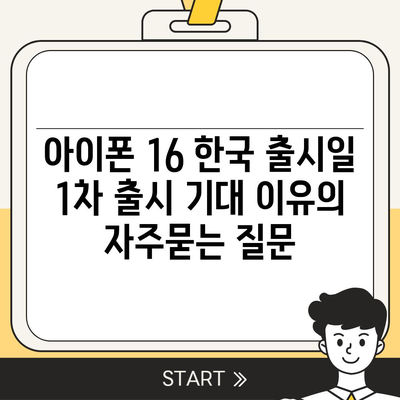 아이폰 16 한국 출시일 1차 출시 기대 이유