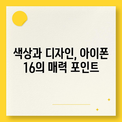 아이폰 16의 색상과 디자인