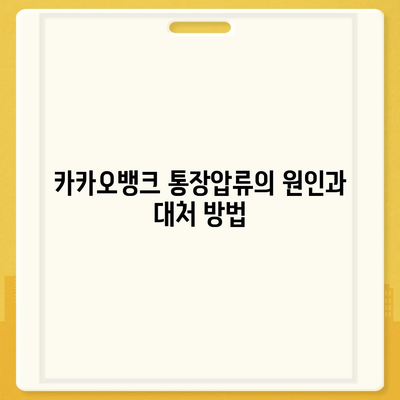 카카오뱅크 통장압류 해제하는 단 하나의 방법 공개! | 통장압류, 금융 해결책, 실용 팁