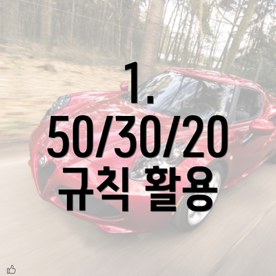 1. 50/30/20 규칙 활용