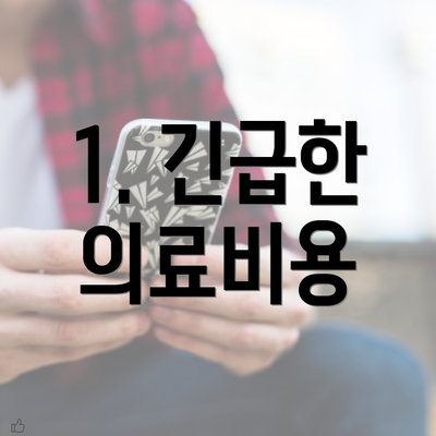 1. 긴급한 의료비용