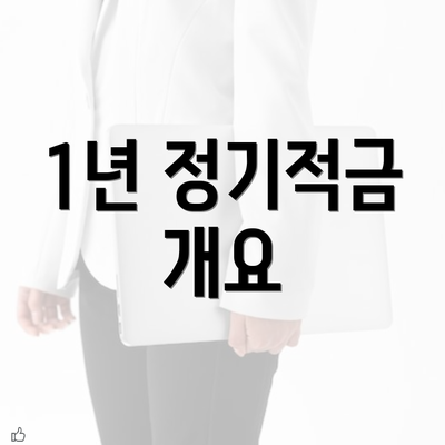 1년 정기적금 개요