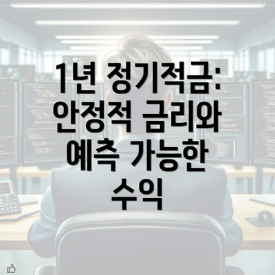 1년 정기적금: 안정적 금리와 예측 가능한 수익