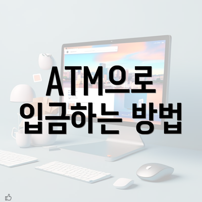 ATM으로 입금하는 방법