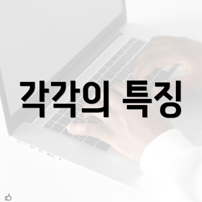 각각의 특징