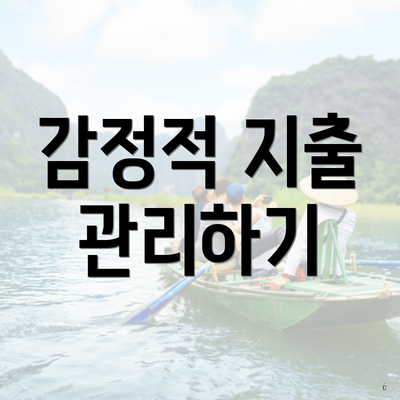 감정적 지출 관리하기