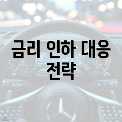 금리 인하 대응 전략