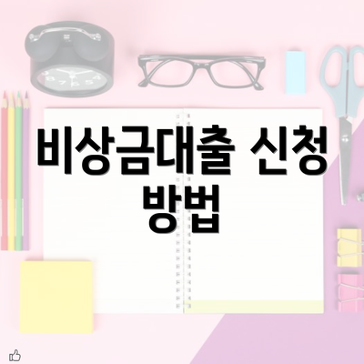 비상금대출 신청 방법