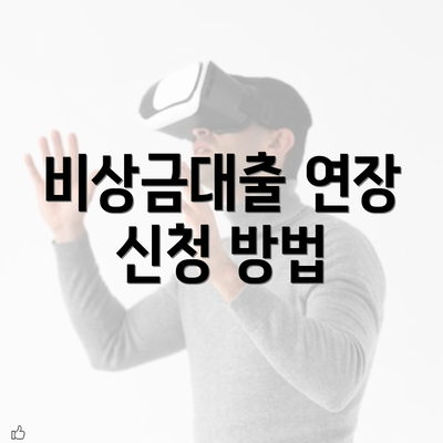 비상금대출 연장 신청 방법