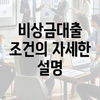 비상금대출 조건의 자세한 설명