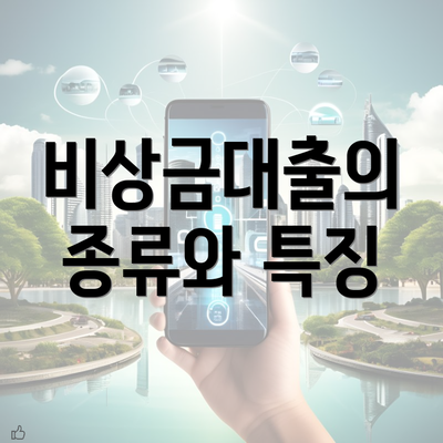 비상금대출의 종류와 특징