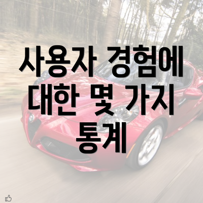 사용자 경험에 대한 몇 가지 통계