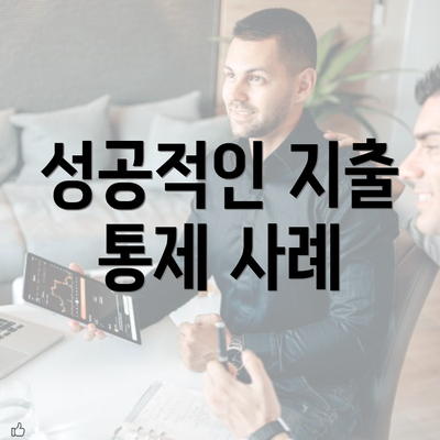 성공적인 지출 통제 사례