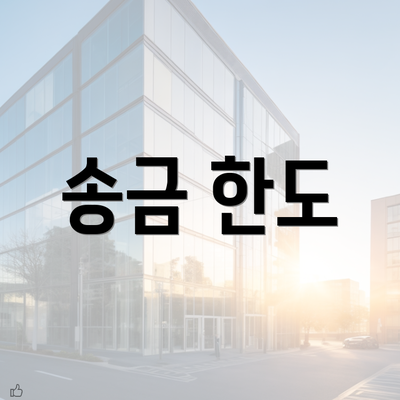 송금 한도