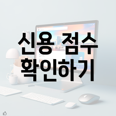 신용 점수 확인하기