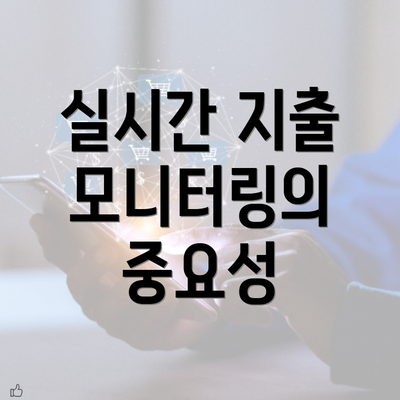 실시간 지출 모니터링의 중요성