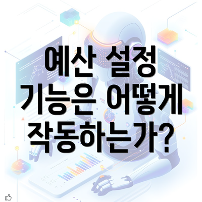 예산 설정 기능은 어떻게 작동하는가?