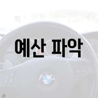 예산 파악