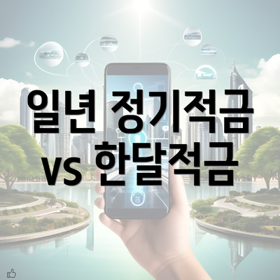 일년 정기적금 vs 한달적금