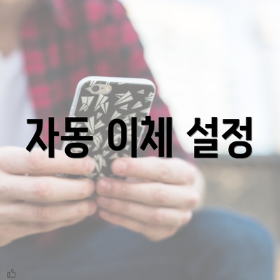 자동 이체 설정