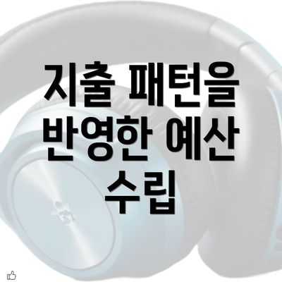 지출 패턴을 반영한 예산 수립
