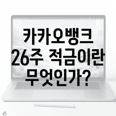 카카오뱅크 26주 적금이란 무엇인가?