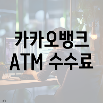 카카오뱅크 ATM 수수료