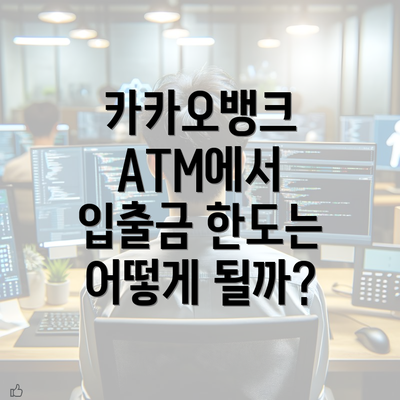 카카오뱅크 ATM에서 입출금 한도는 어떻게 될까?