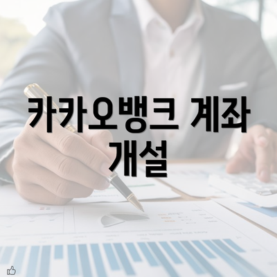 카카오뱅크 계좌 개설